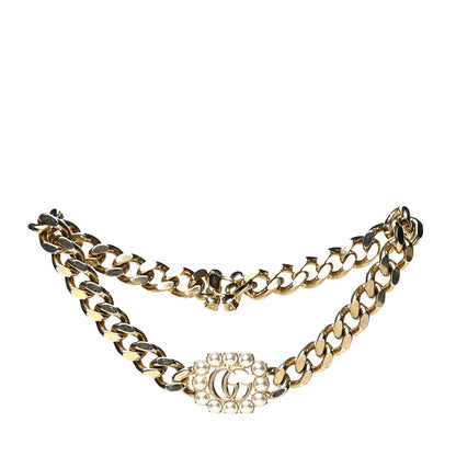 Gucci Pearl Double G Choker Gold 3 of 5