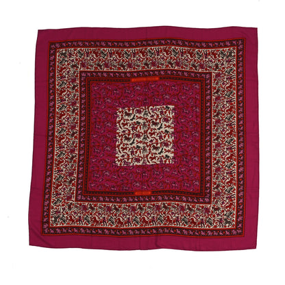 Hermes Cashmere Silk Chasse En Inde Shawl 140 1 of 4