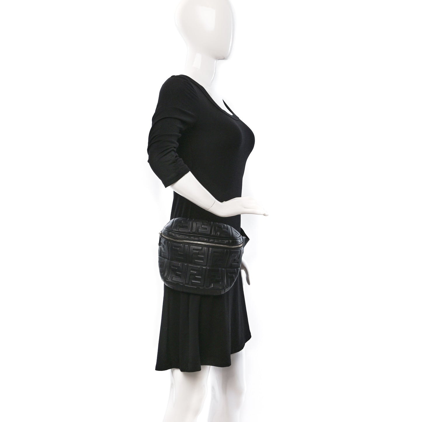 Nappa FF 1974 Embossed Belt Bag Black