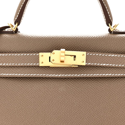 Hermes Epsom Mini Kelly Sellier 20 Etoupe 8 of 11