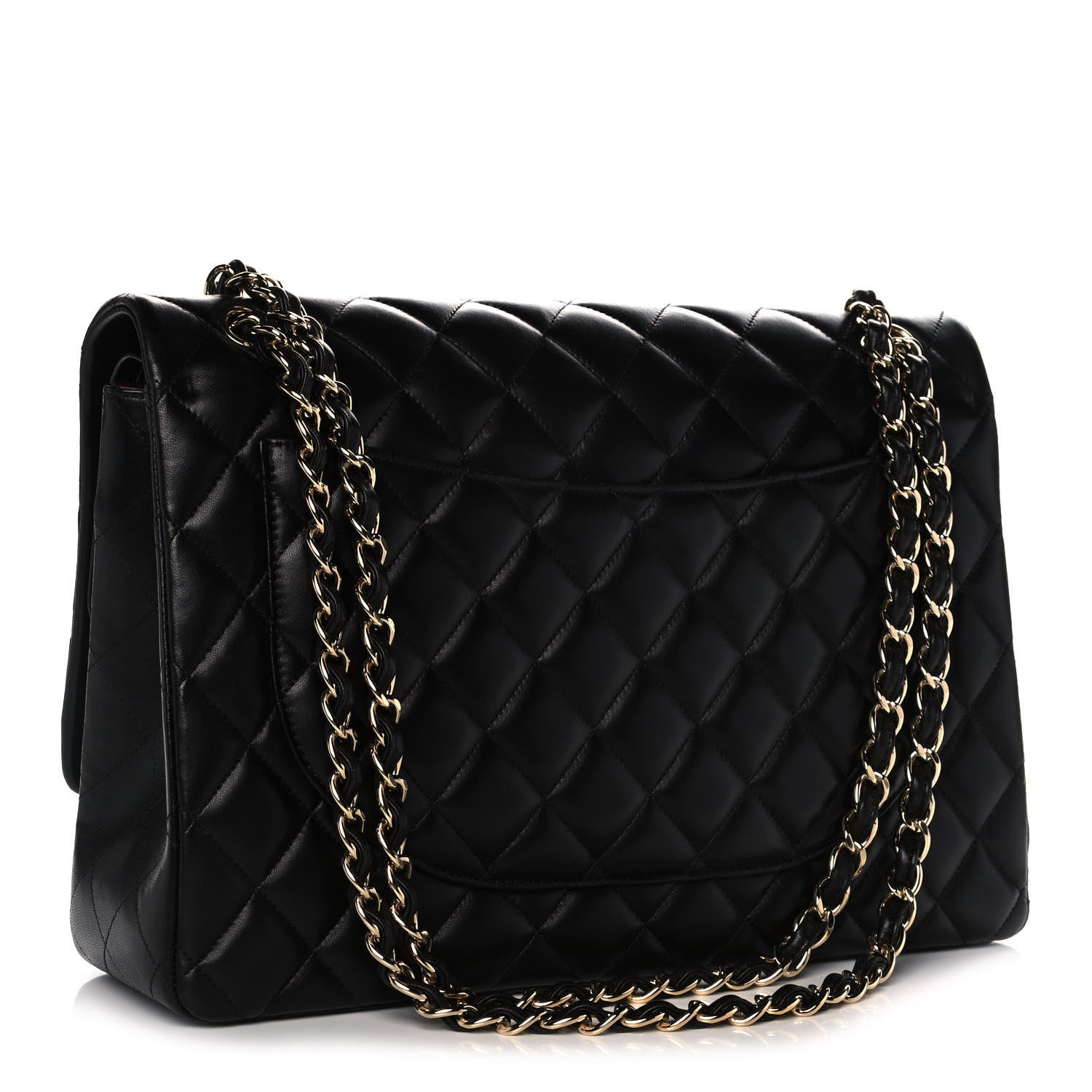 Chanel Lambskin Quilted Maxi Double Flap Black 3 of 17