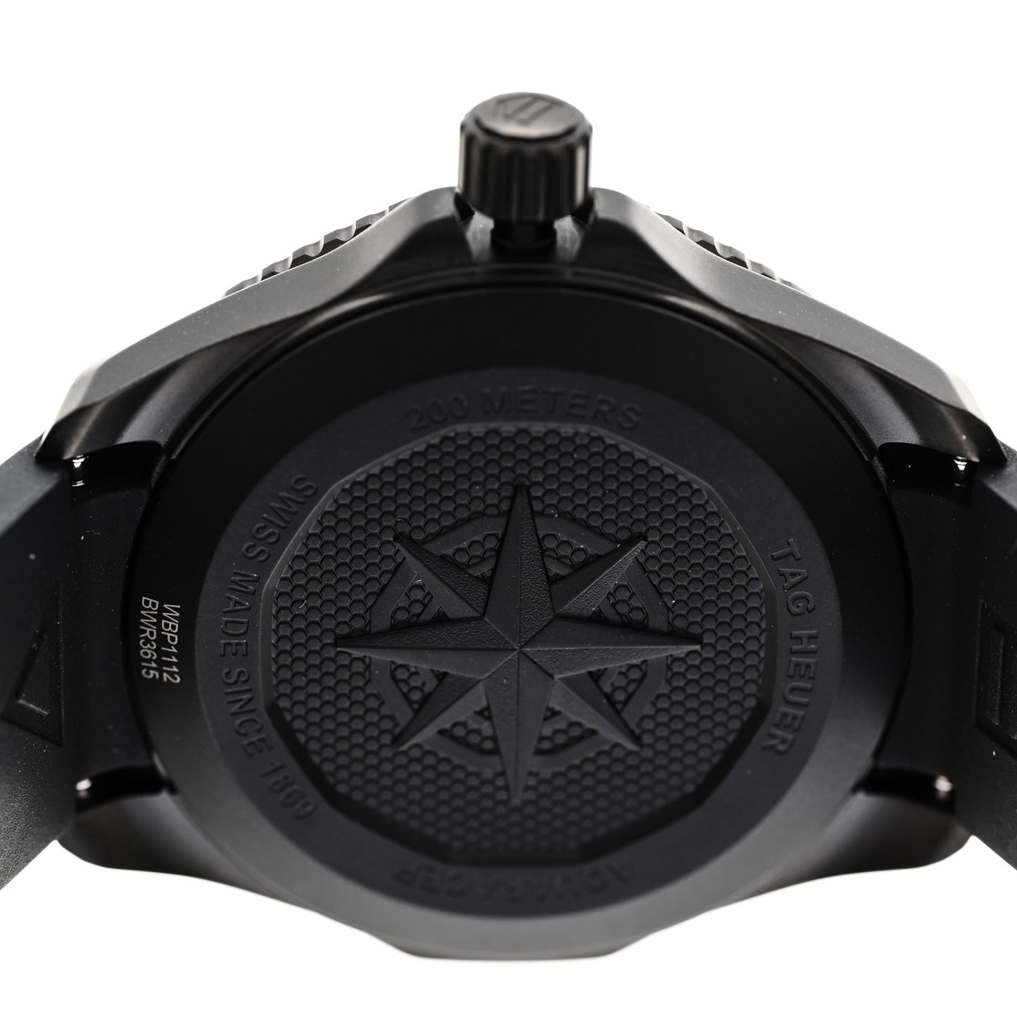 Stainless Steel Rubber 40mm Aquaracer Professional 200 Solargraph Quartz Watch Black WBP1112
