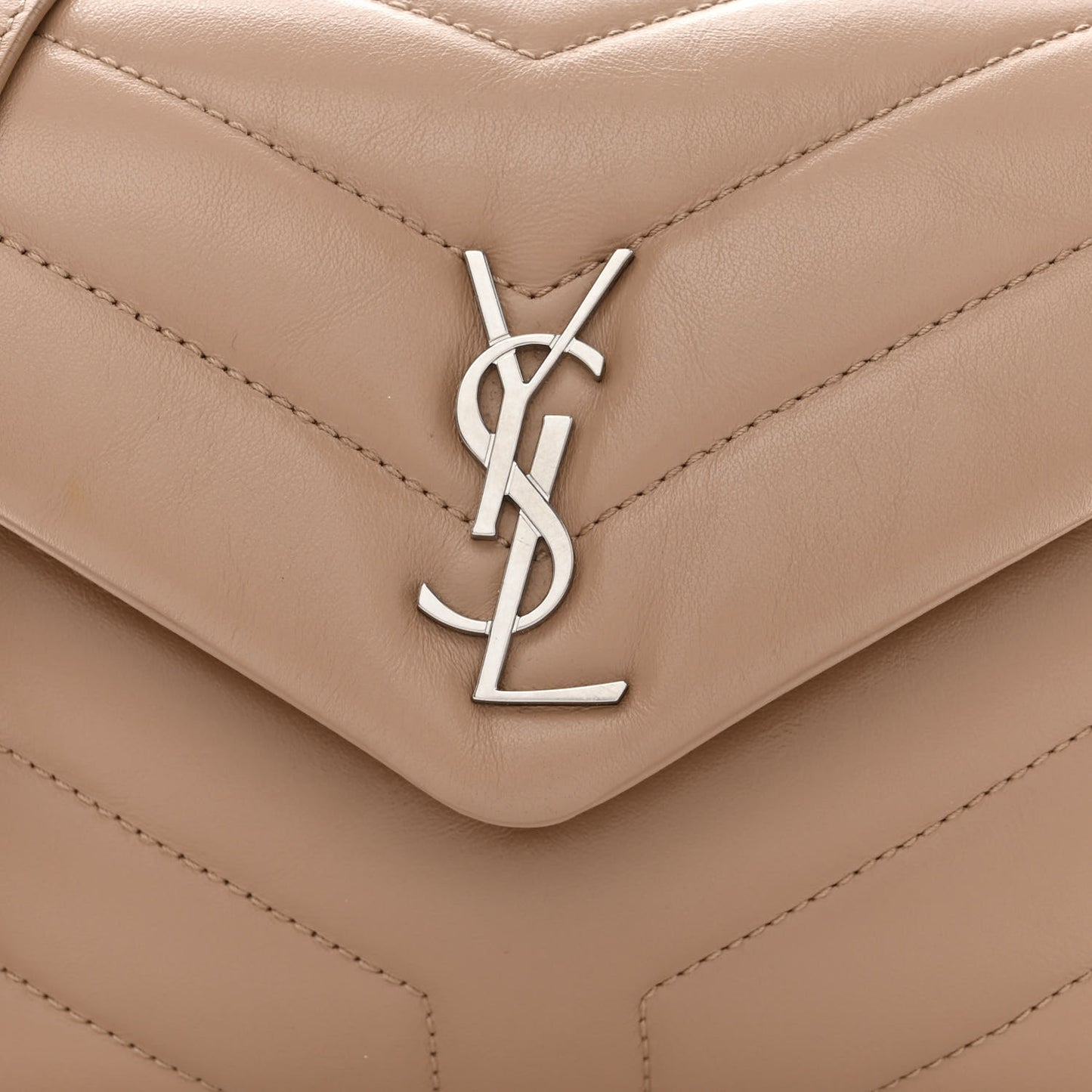 Calfskin Y Quilted Monogram Toy Loulou Crossbody Bag Dark Beige