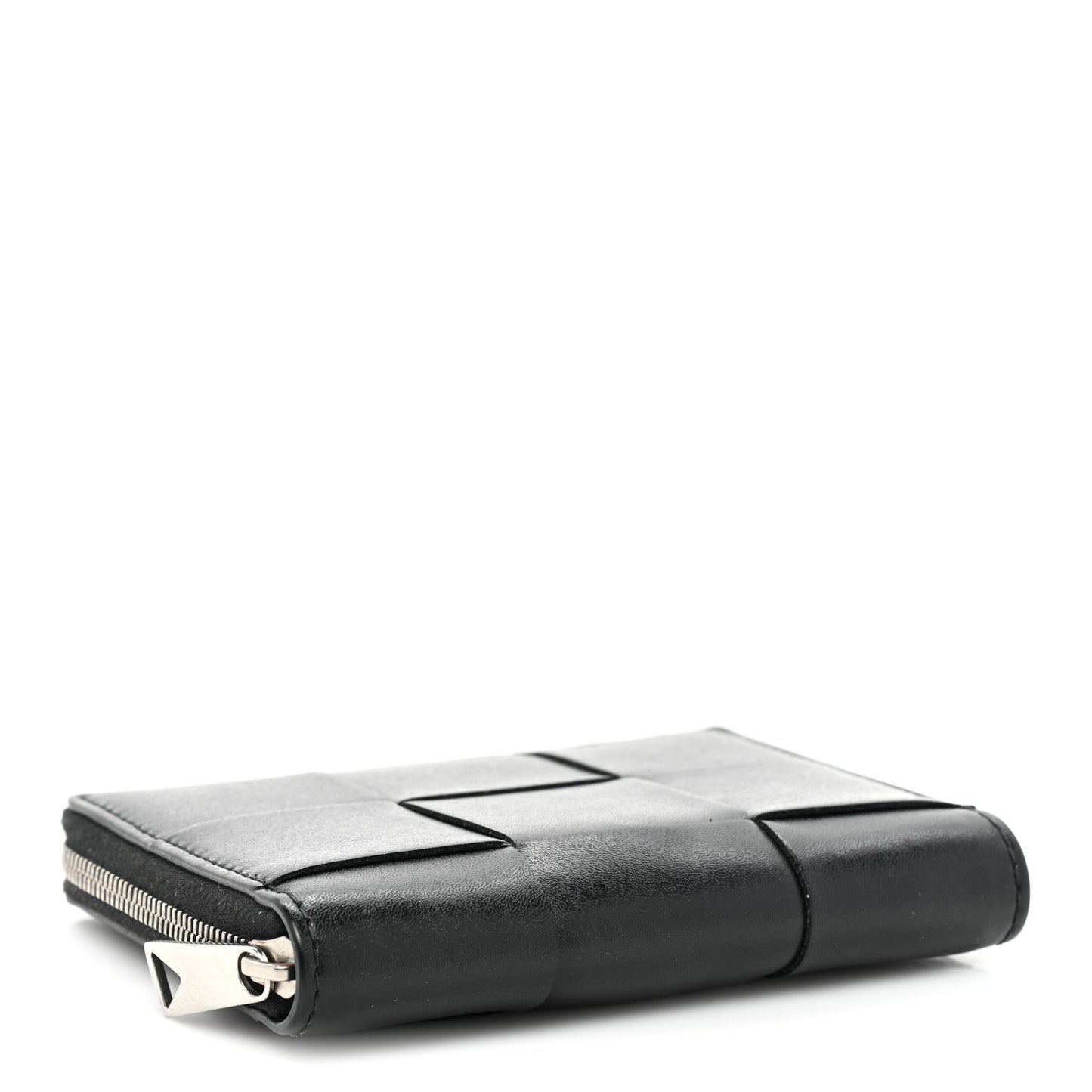 Nappa Maxi Intrecciato Zip Around Wallet Black
