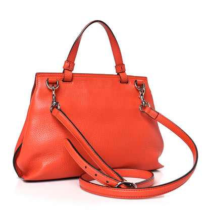 Gucci Cellarius Calfskin Small Bamboo Daily Top Handle Bag New Dark Orange 3 of 9