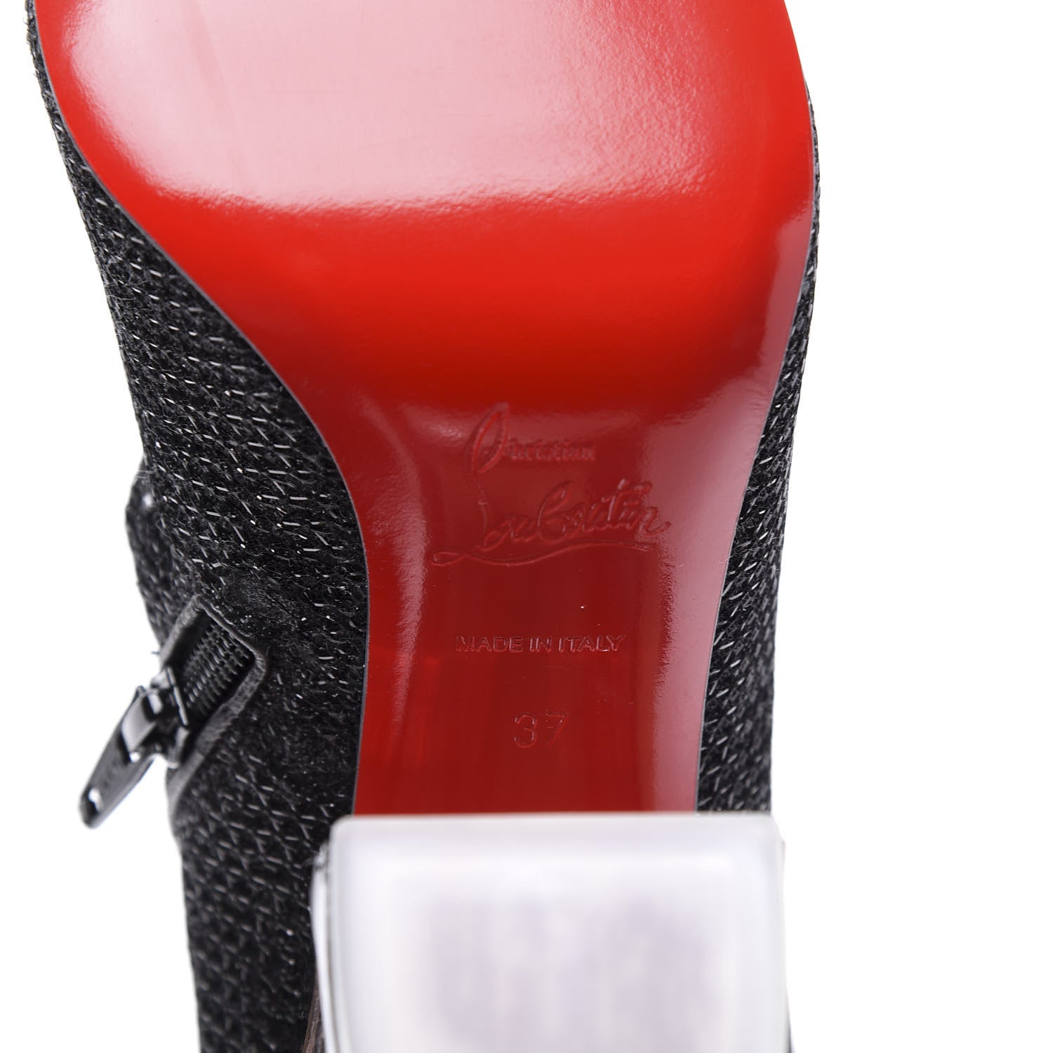 Christian Louboutin Glitter Diams New Gloria 100 Thigh High Boots 37 Black 8 of 8