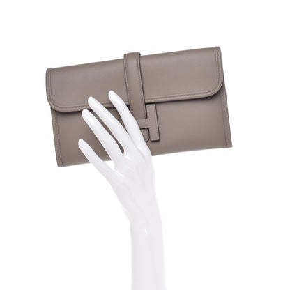 Hermes Swift Jige Duo Clutch Gris Asphalte 2 of 10