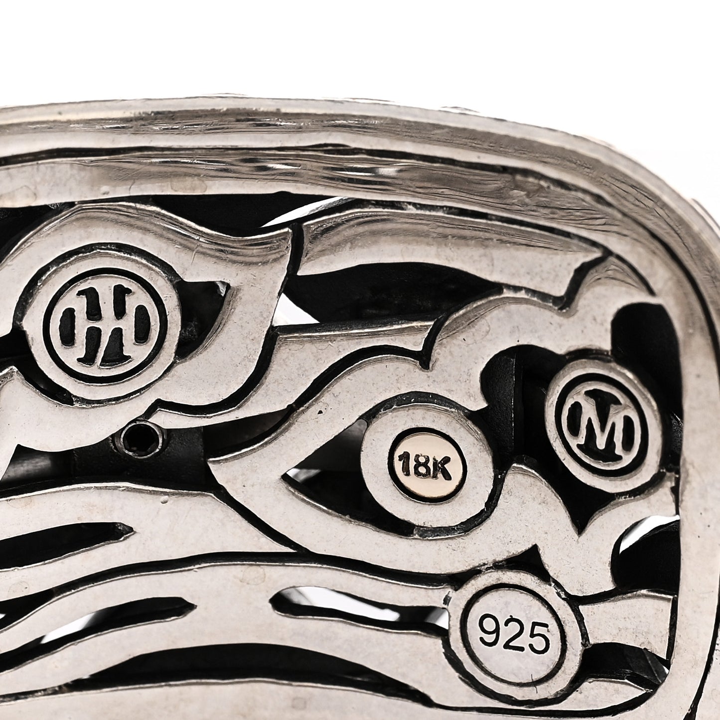 Sterling Silver 18K Yellow Gold Legends Naga Kick Cuff Bracelet