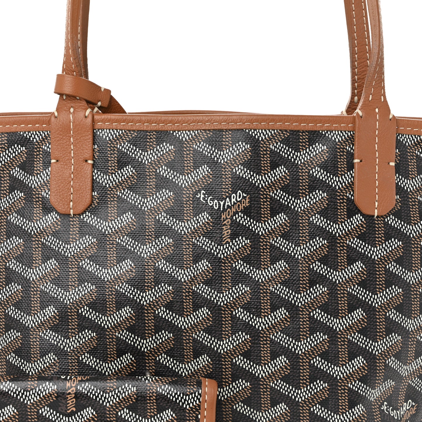 Goyardine Reversible Mini Anjou Black Gold