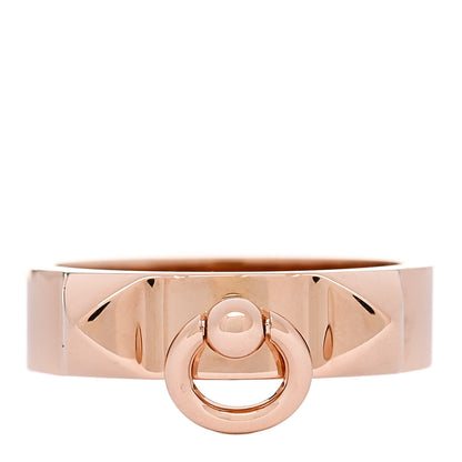 Hermes 18K Rose Gold PM Collier De Chien Ring 53 6.5 1 of 5