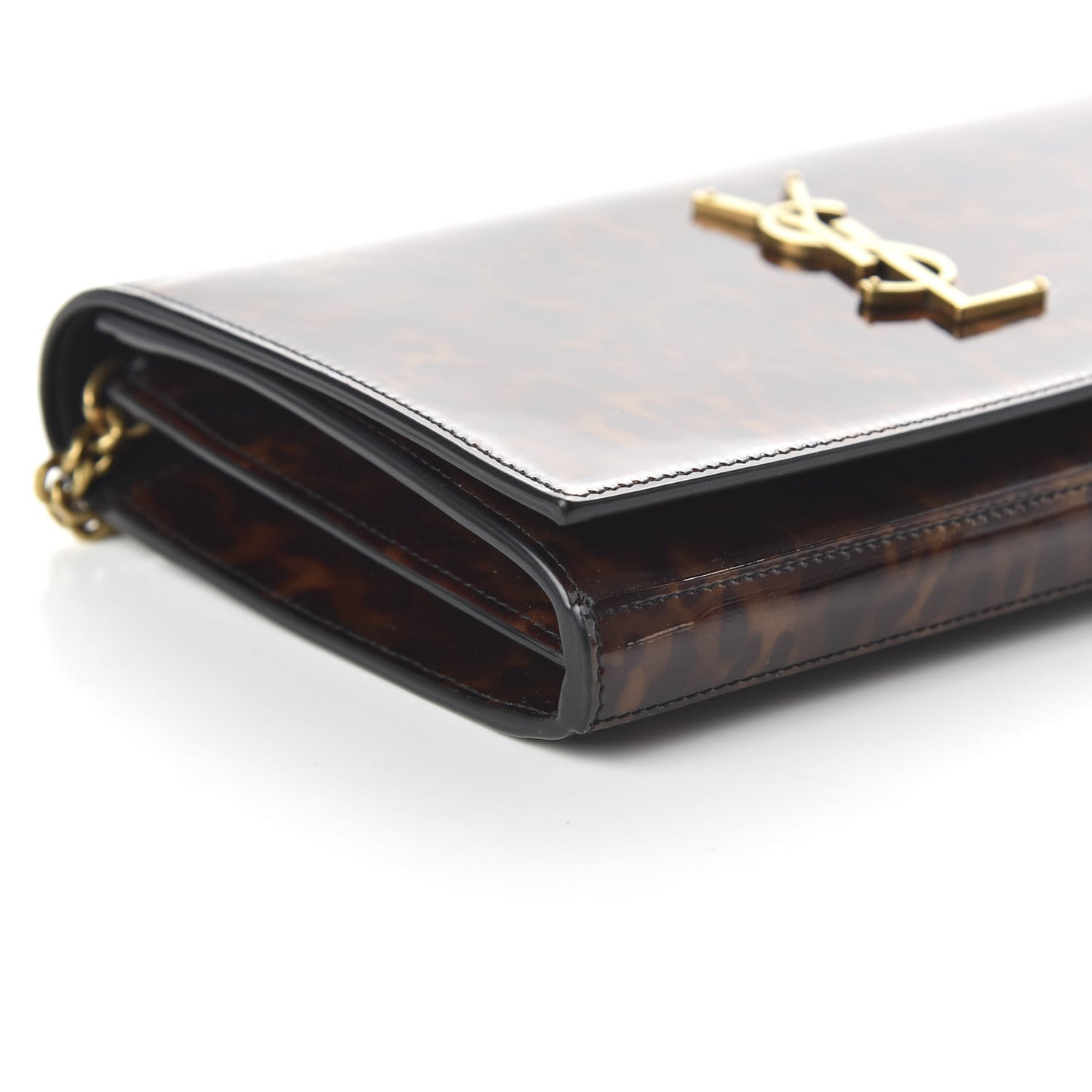 Patent Monogram Chain Wallet Tortoiseshell