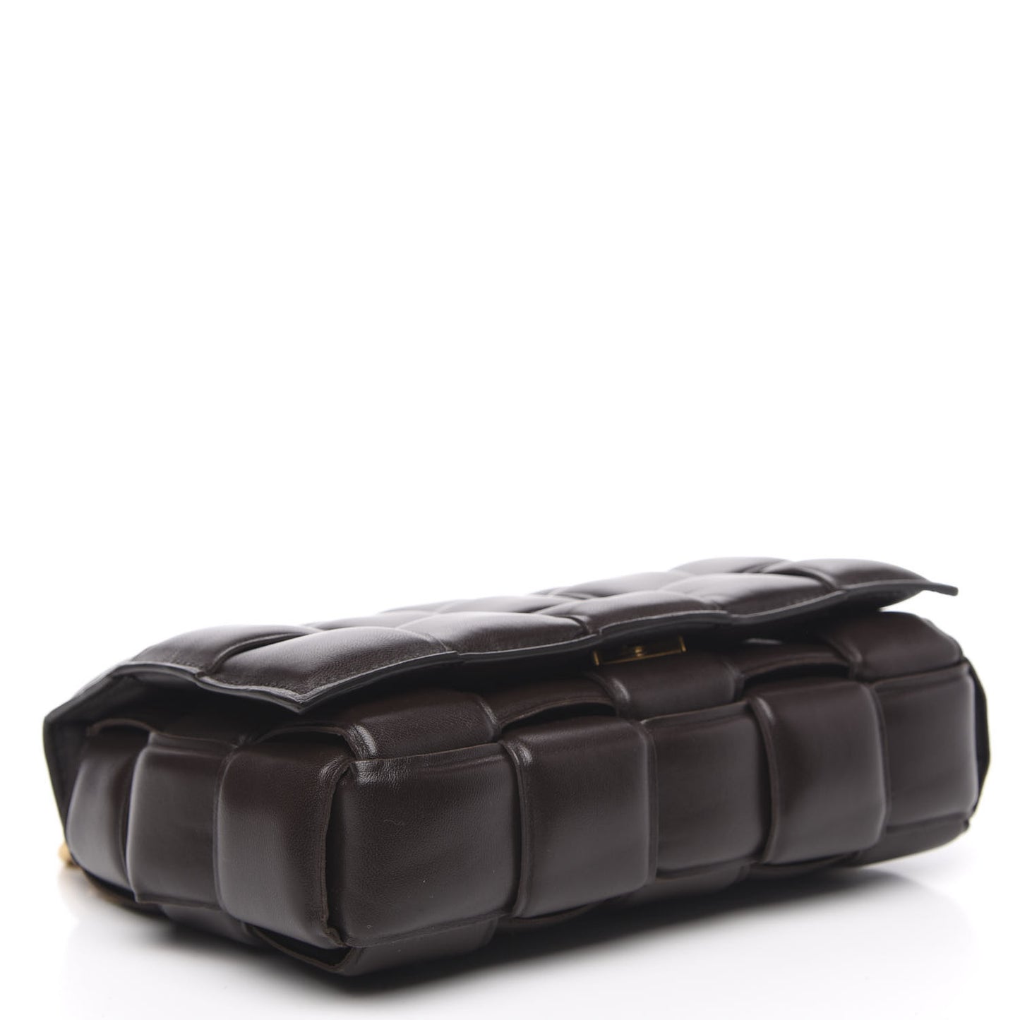 Lambskin Maxi Intreccio Padded Chain Cassette Crossbody Bag Black