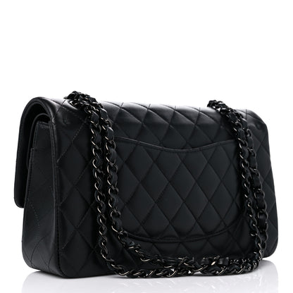 Chanel Lambskin Quilted Medium Double Flap So Black 3 of 12