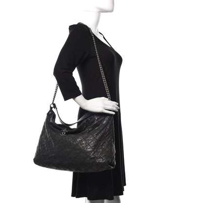 Chanel Iridescent Calfskin Coco Daily Hobo Black 2 of 18