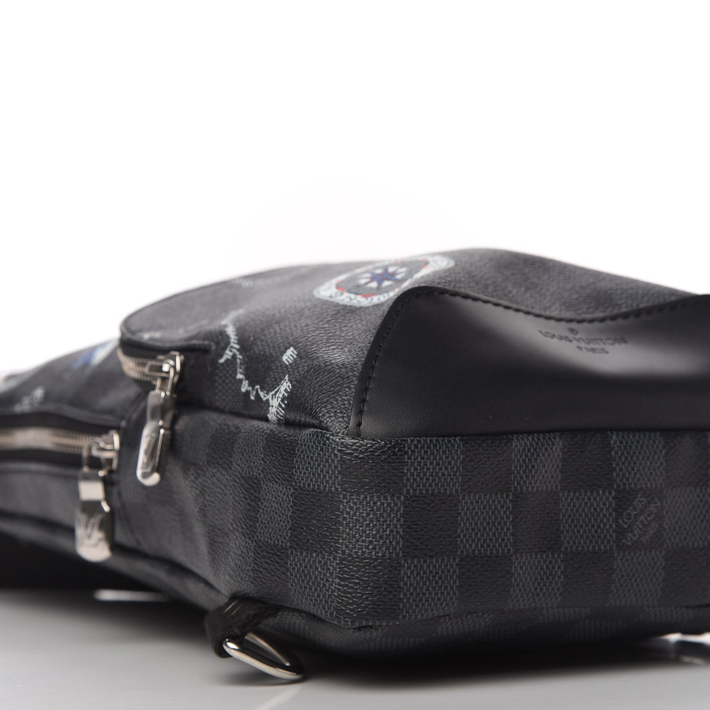Damier Graphite World Map Avenue Sling Backpack