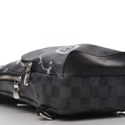 Louis Vuitton Damier Graphite World Map Avenue Sling Backpack 6 of 11