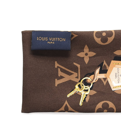 Louis Vuitton Silk Monogram Confidential Bandeau Brown 4 of 4