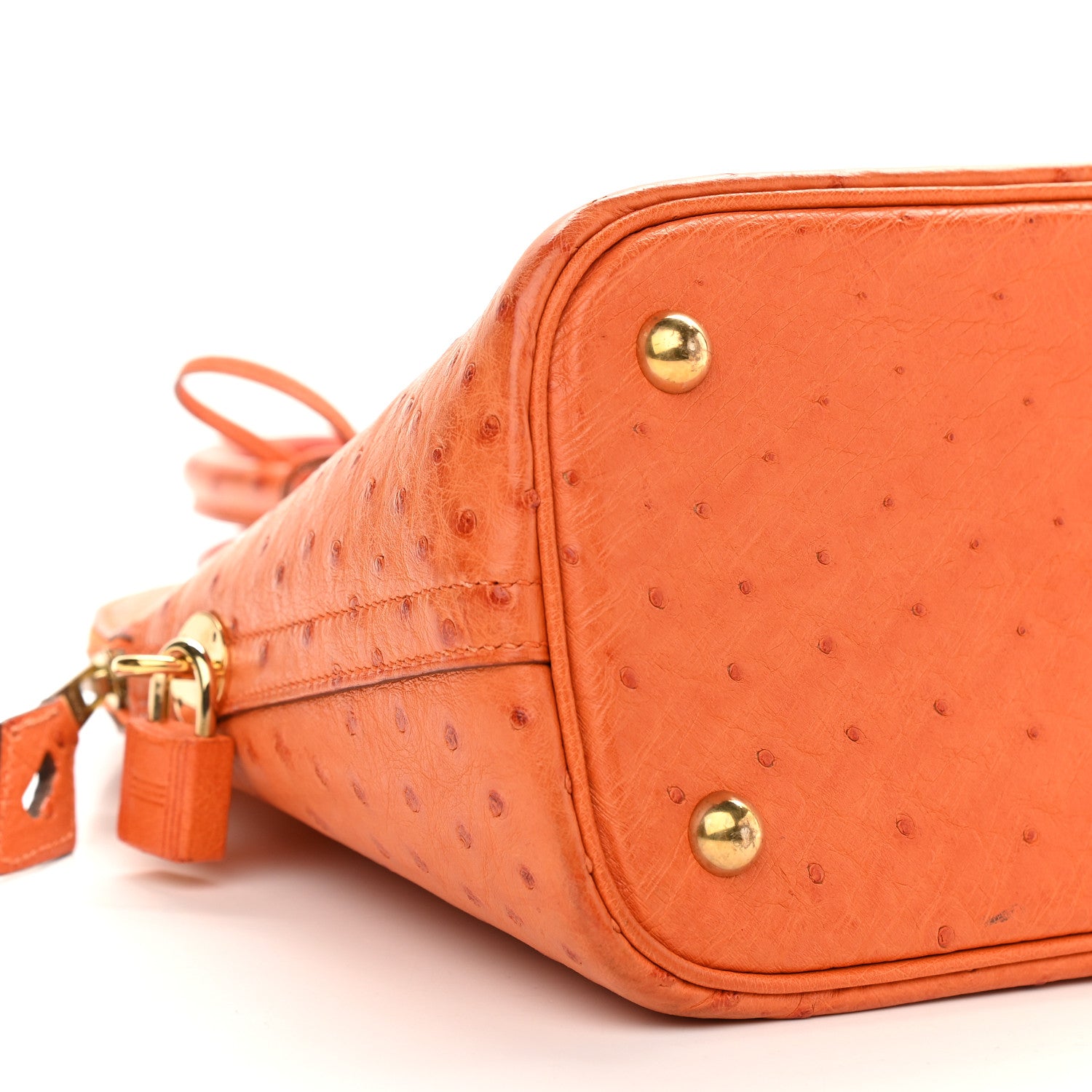 Hermes Ostrich Bolide 31 Orange 9 of 10