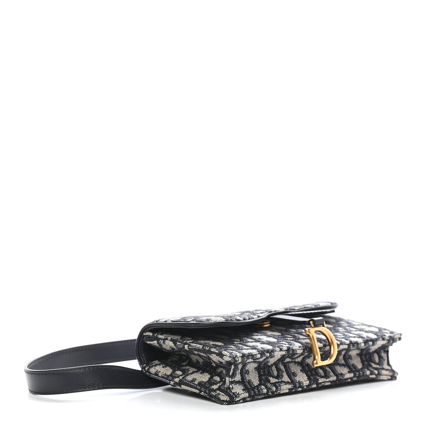 Oblique Saddle Belt Bag Blue