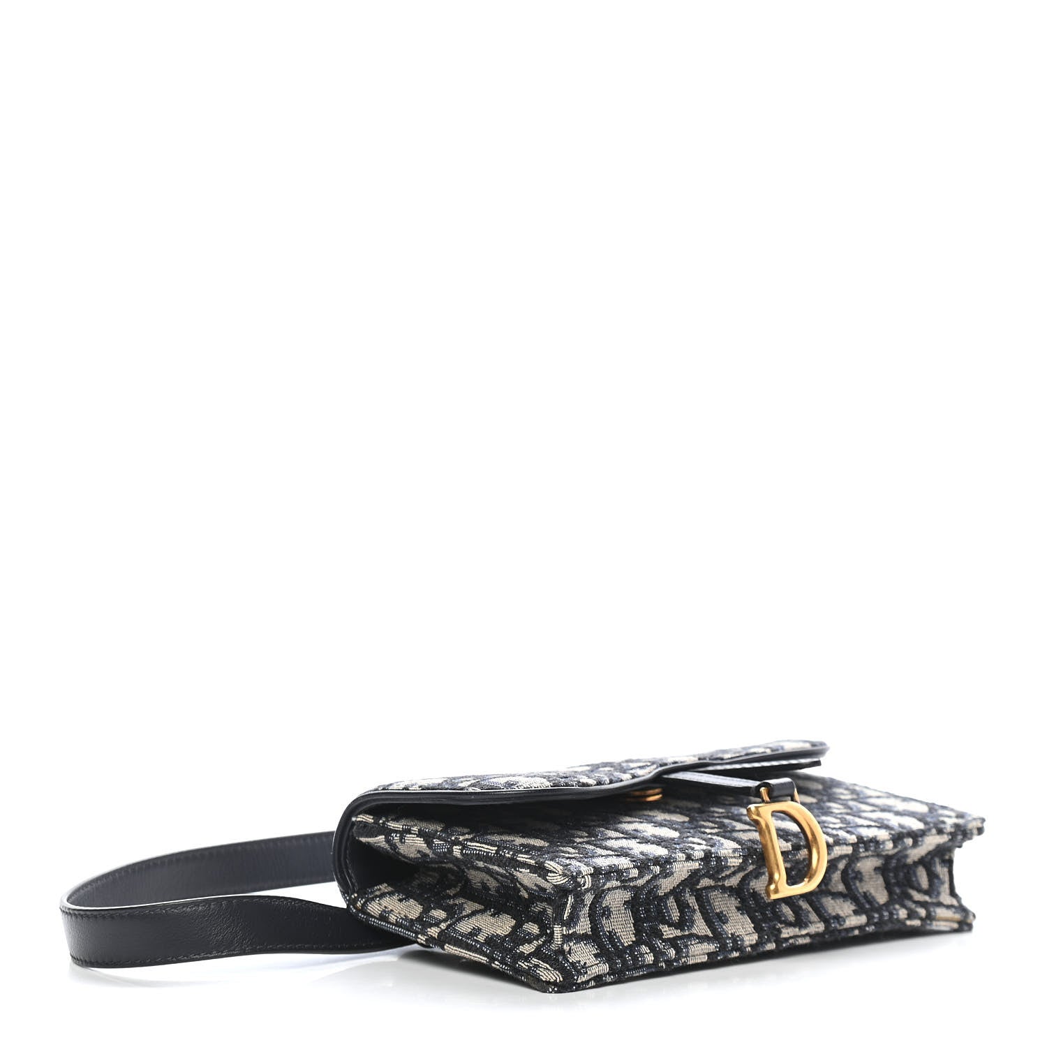 Christian Dior Oblique Saddle Belt Bag Blue 3 of 8