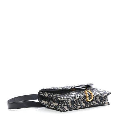 Christian Dior Oblique Saddle Belt Bag Blue 3 of 8