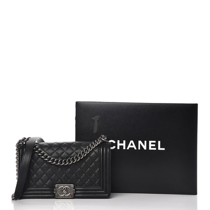 Chanel Caviar Quilted Medium Boy Flap Black 10 of 10