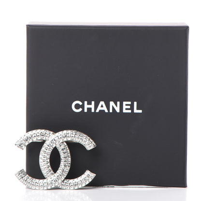 Chanel Baguette Crystal CC Brooch Silver 7 of 7