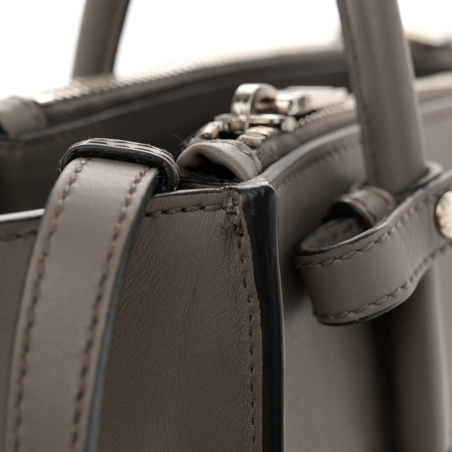 Prada Glace Calf Twin Pocket Tote Argilla 13 of 15