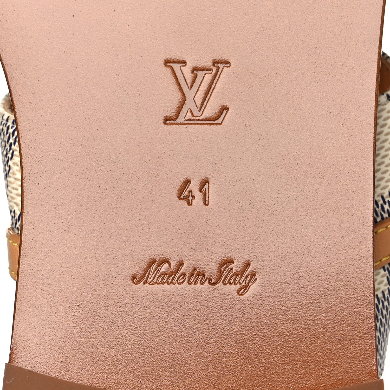 Louis Vuitton Damier Azur Palma Flat Thong Sandals 41 7 of 8