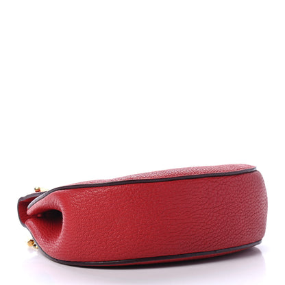 Chloe Grained Lambskin Mini Drew Shoulder Bag Plaid Red 3 of 4