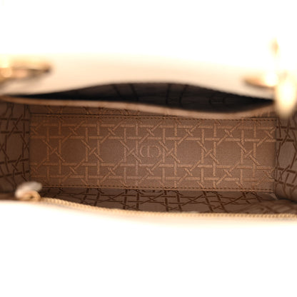 Christian Dior Lambskin Cannage Small My ABCDior Lady Dior White 5 of 11
