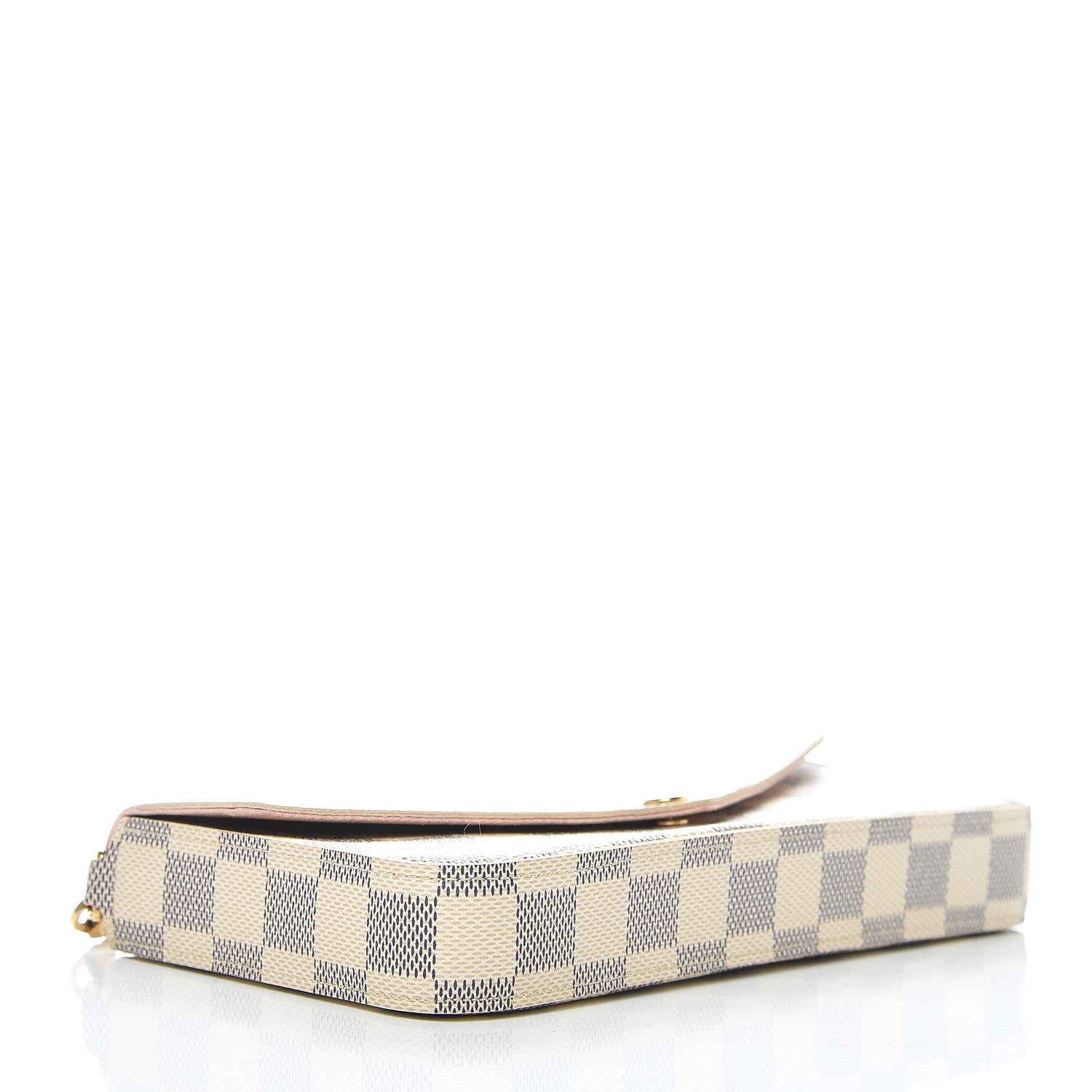Louis Vuitton Damier Azur Pochette Felicie Chain Wallet Rose Ballerine 5 of 10