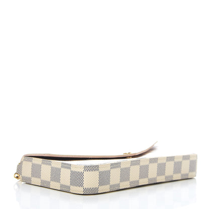 Louis Vuitton Damier Azur Pochette Felicie Chain Wallet Rose Ballerine 5 of 10
