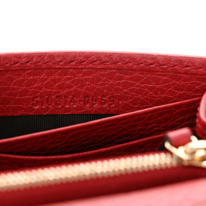 Gucci Dollar Calfskin Interlocking G Chain Wallet Red 7 of 12