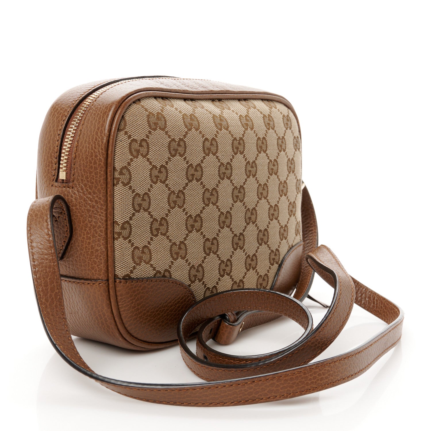 Gucci Monogram Mini Bree Messenger Bag Beige Tabacco 3 of 11