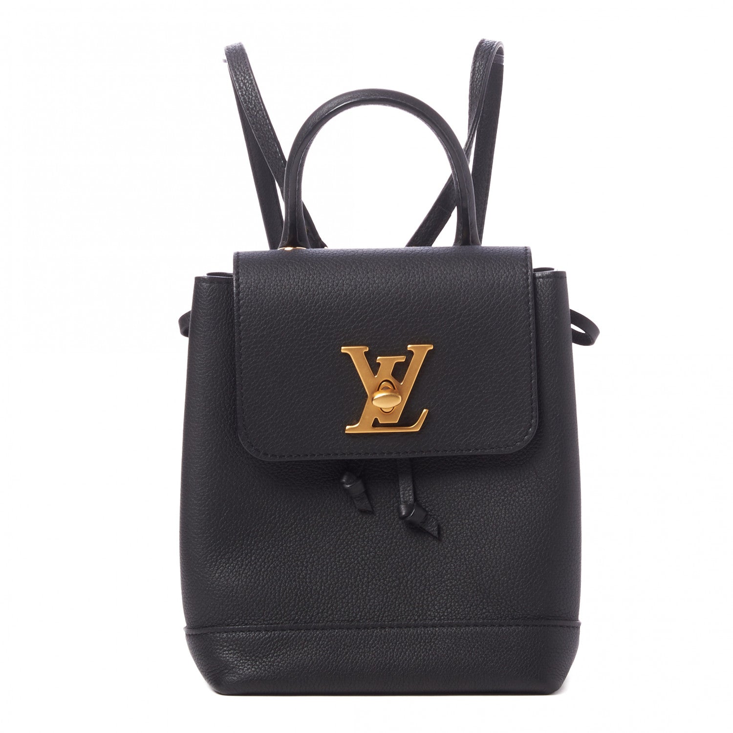 Louis Vuitton Calfskin Lockme Mini Backpack Black 1 of 9