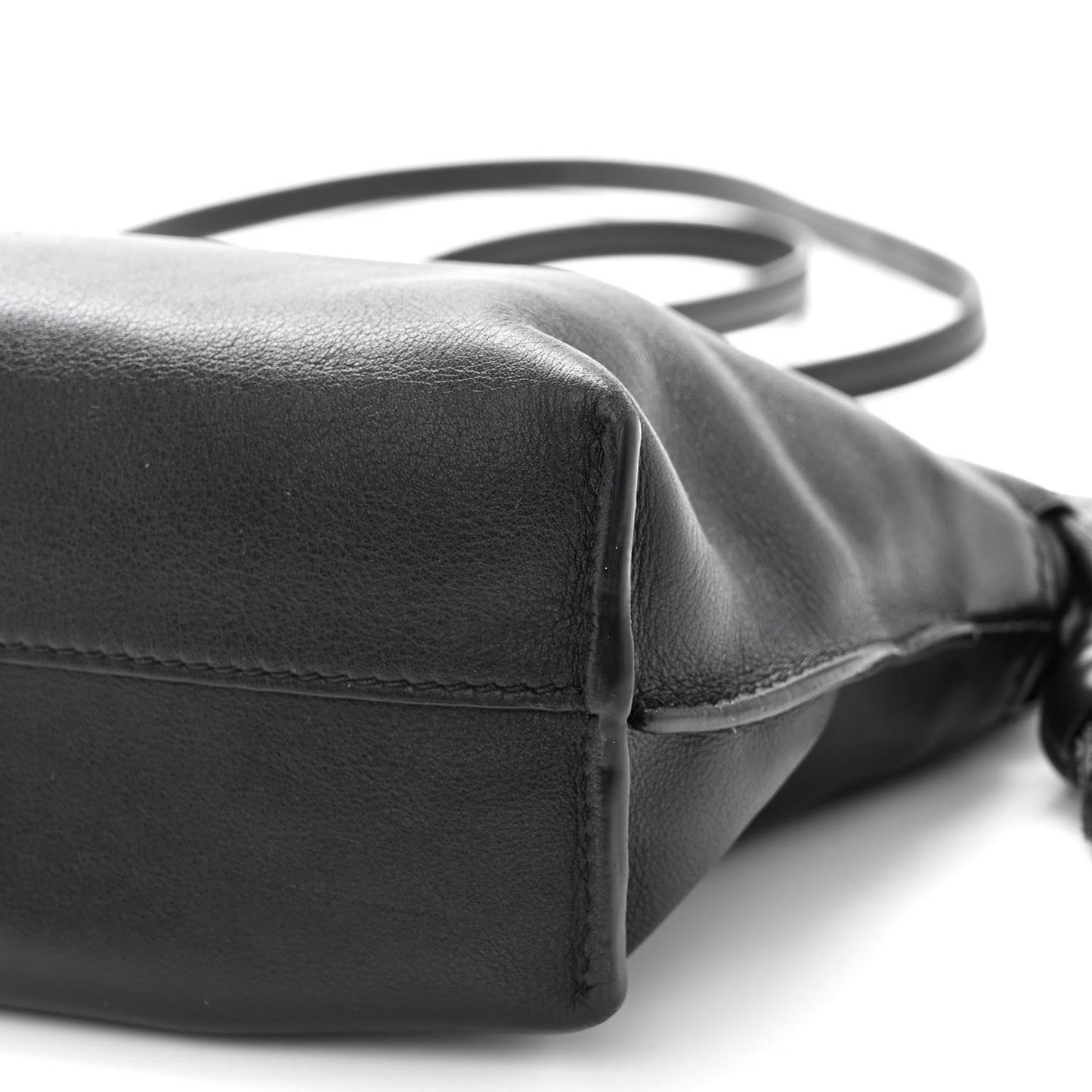 Calfskin Mini Flamenco Knot Clutch Black