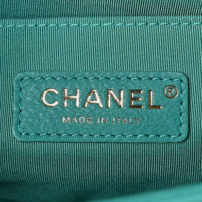 Chanel Caviar Chevron Quilted Medium Boy Flap Turquoise 5 of 8