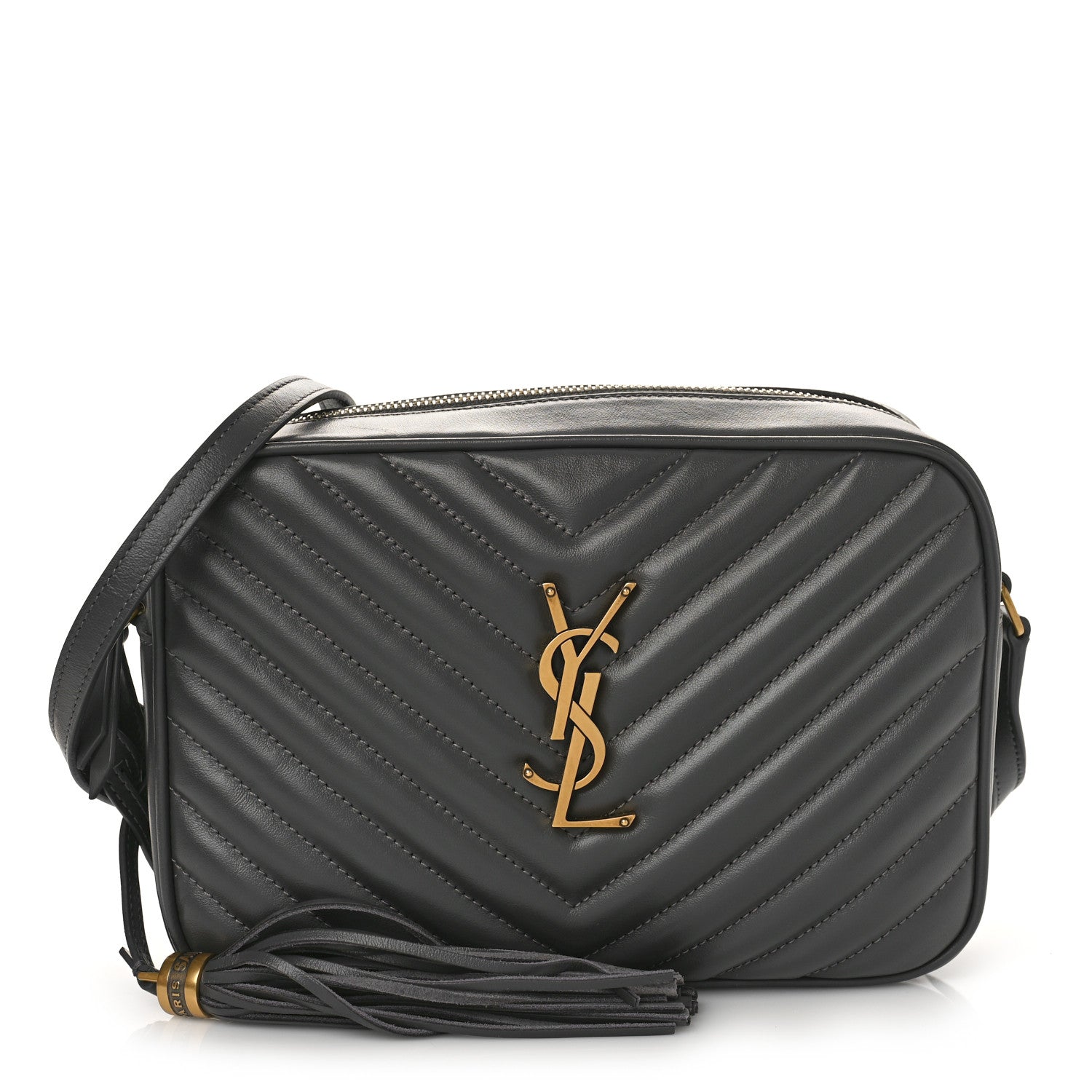 Saint Laurent Calfskin Matelasse Monogram Lou Camera Bag Storm 1 of 8