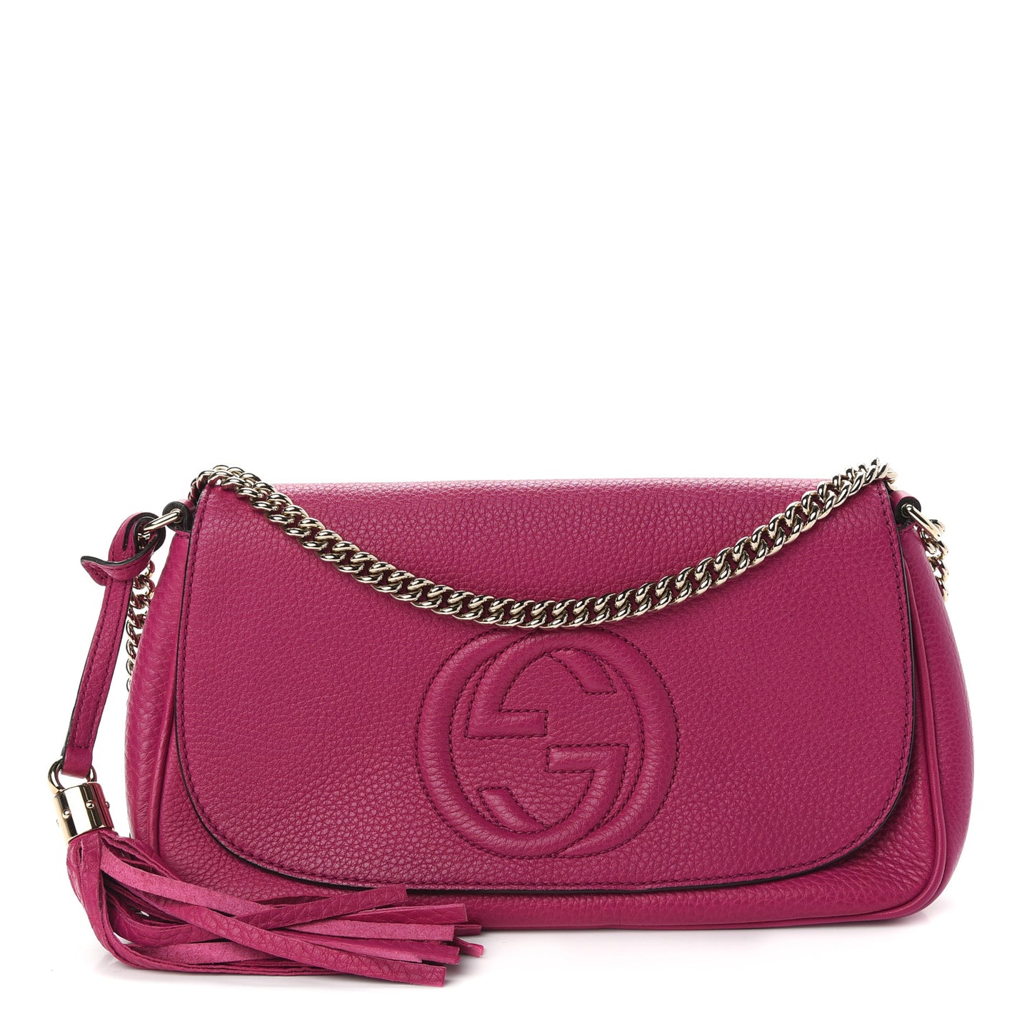 Cellarius Calfskin Medium Soho Flap Crossbody Bright Bouganville