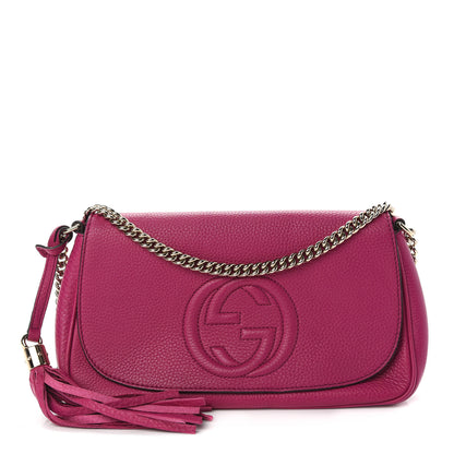 Gucci Cellarius Calfskin Medium Soho Flap Crossbody Bright Bouganville 1 of 9