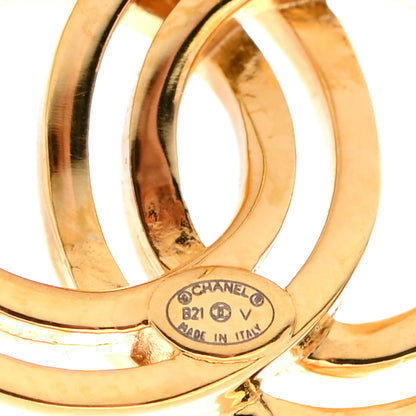 Chanel Metal Obazine CC Earrings Gold 4 of 5