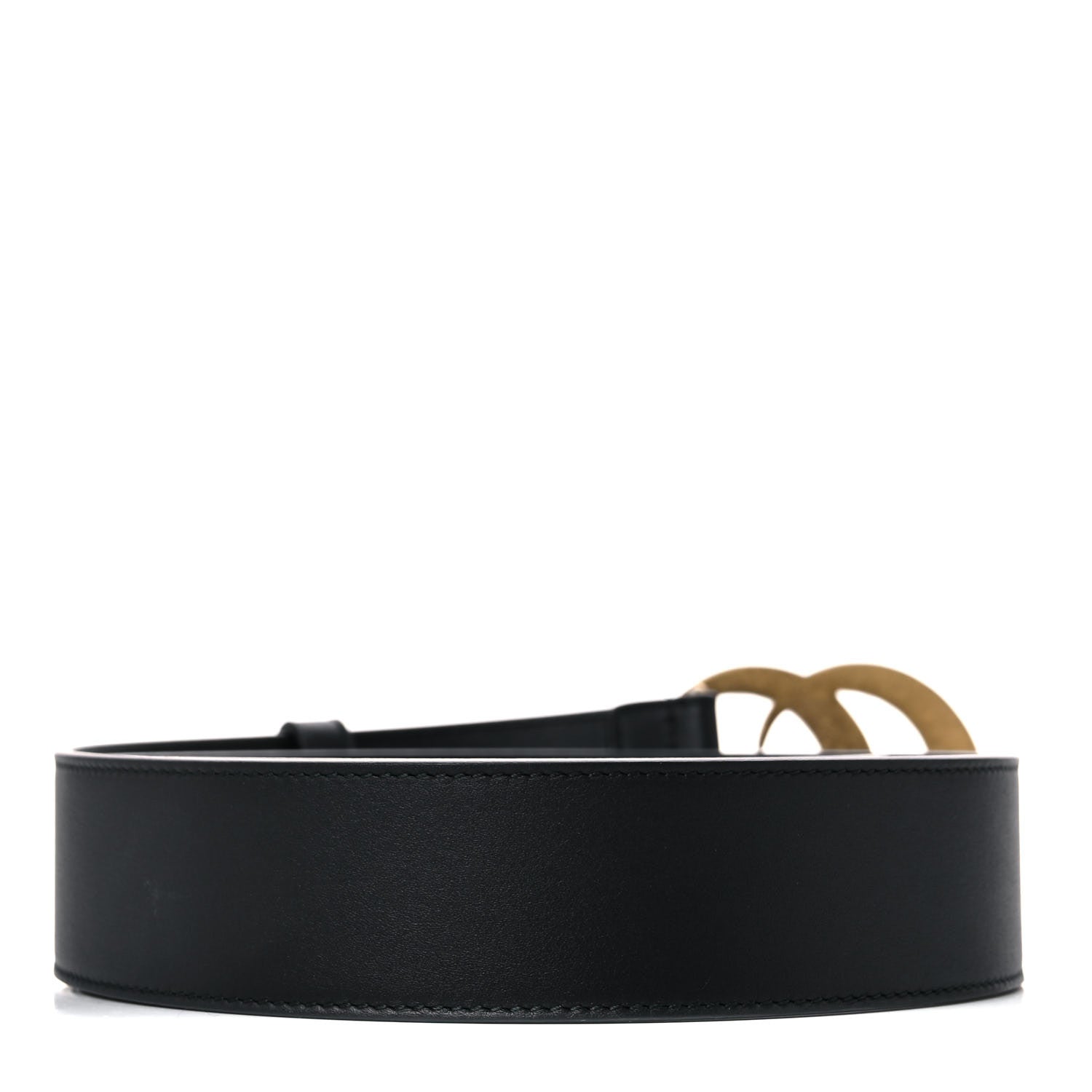 Gucci Moon Calfskin Pearl Double G 40mm Belt 80 32 Black Cream 2 of 5