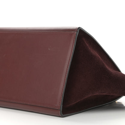 Celine Smooth Calfskin Suede Medium Trapeze Burgundy 10 of 13