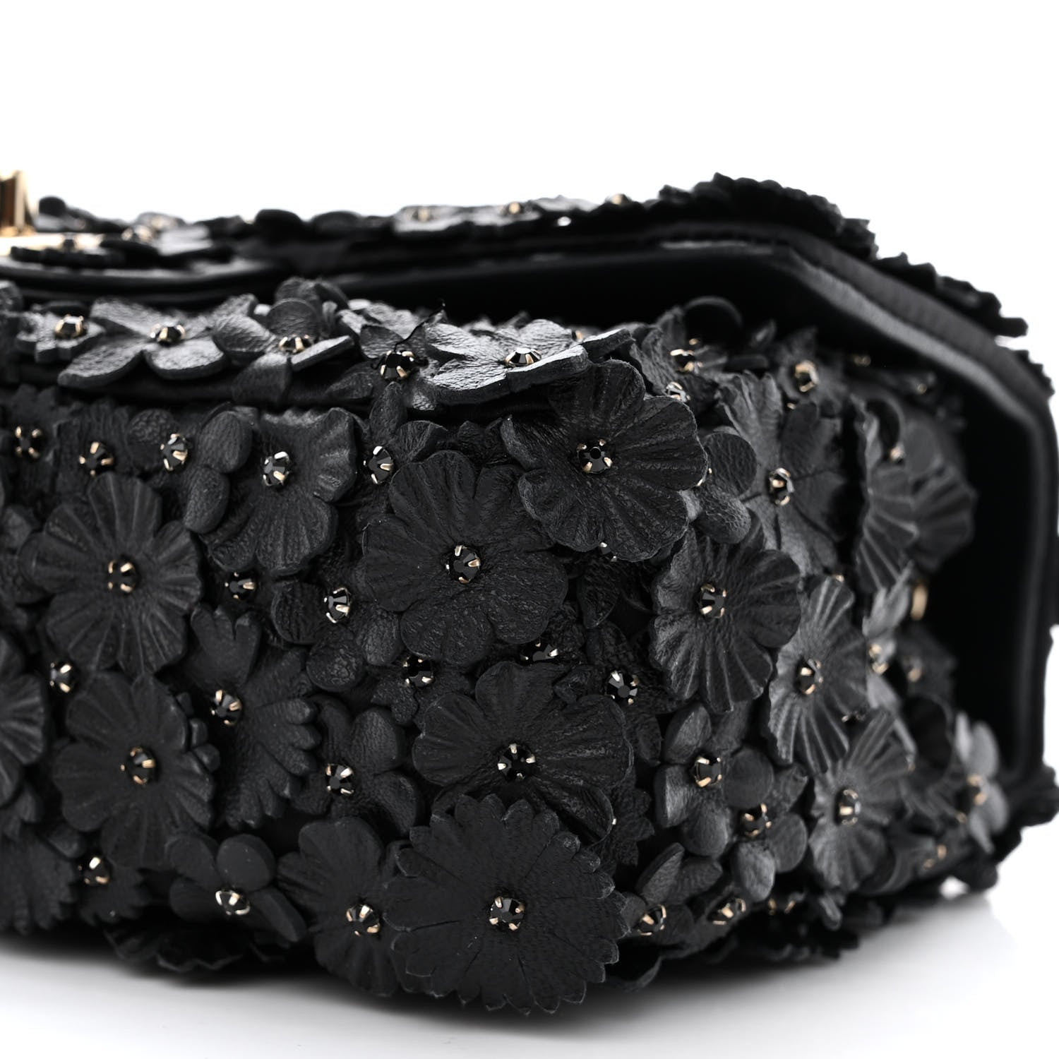 Chanel Lambskin Small Camellia Flap Black 10 of 11