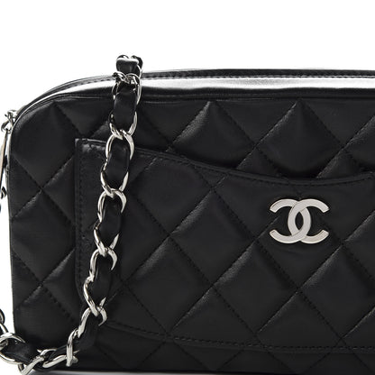 Chanel Lambskin Quilted Timeless Camera Case Black 10 of 11