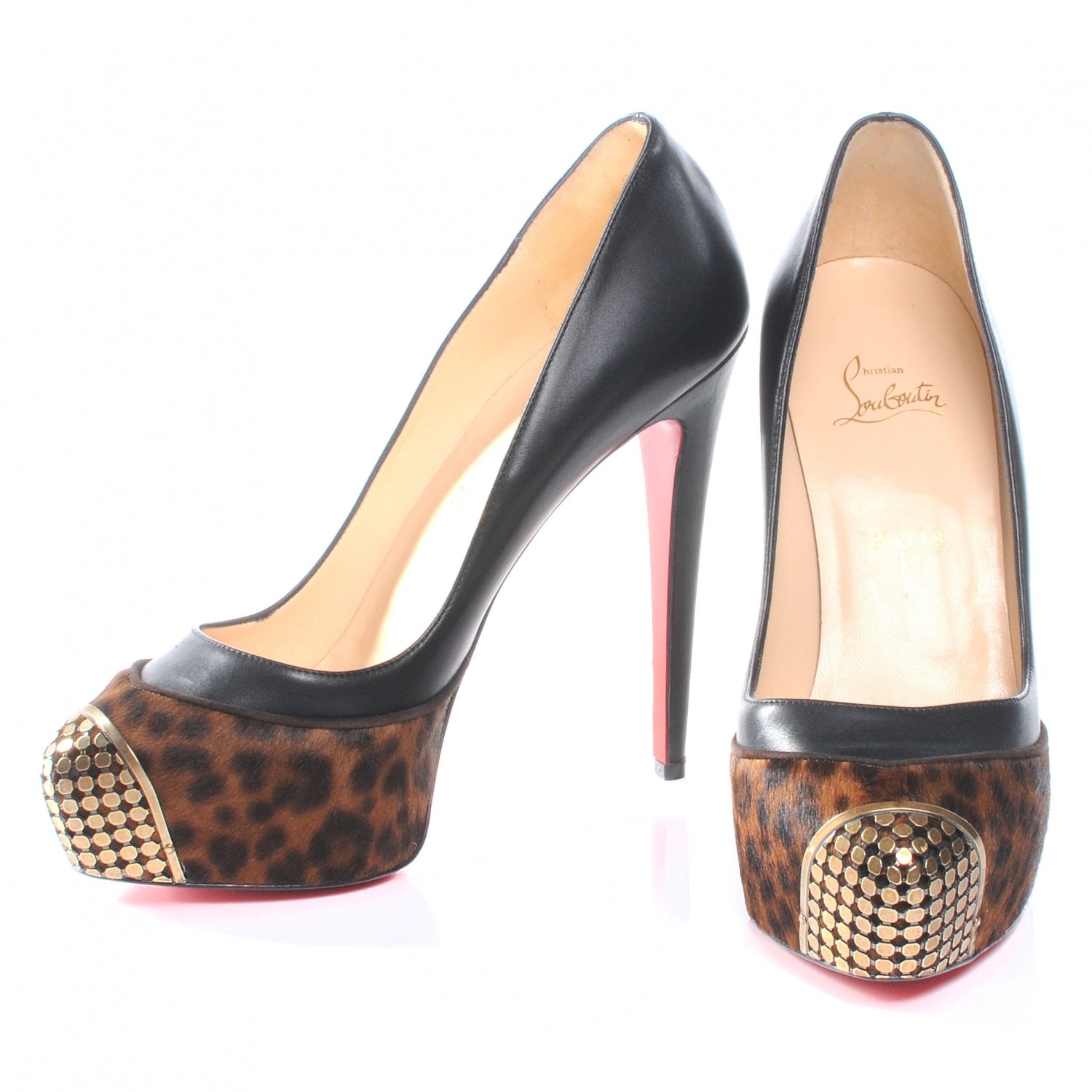Christian Louboutin Calf Hair Leopard Mini Chad Maggie 140 Pumps 40 2 of 7