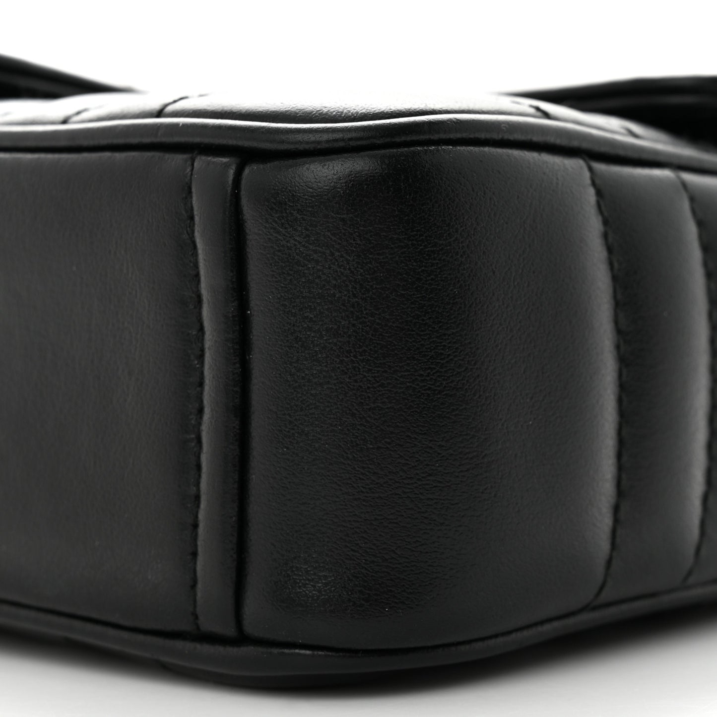 Soft Calfskin Impunture Diagramme Small Chain Flap Shoulder Bag Black