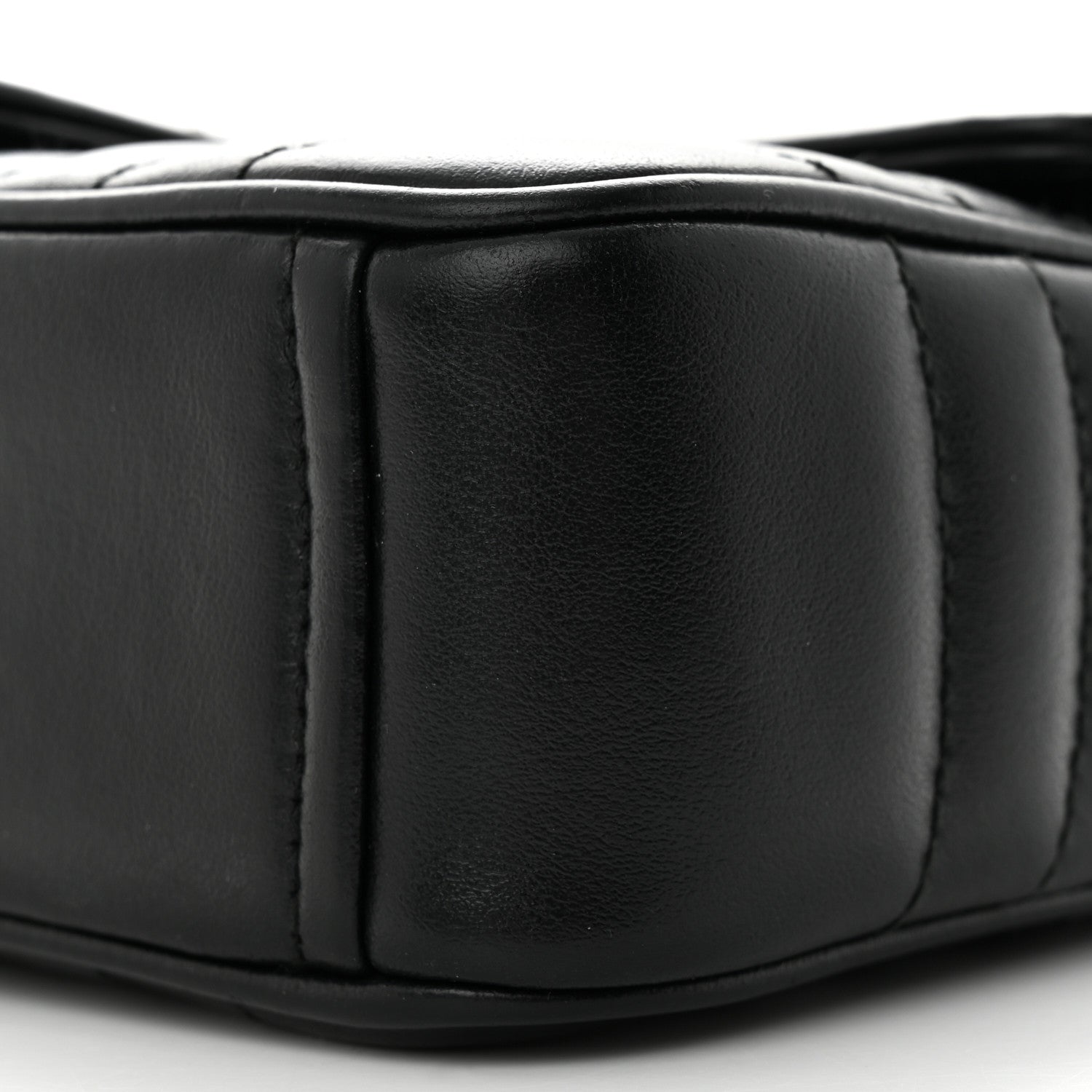 Prada Soft Calfskin Impunture Diagramme Small Chain Flap Shoulder Bag Black 10 of 11