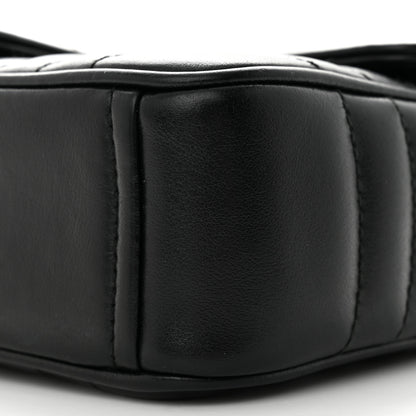 Prada Soft Calfskin Impunture Diagramme Small Chain Flap Shoulder Bag Black 10 of 11